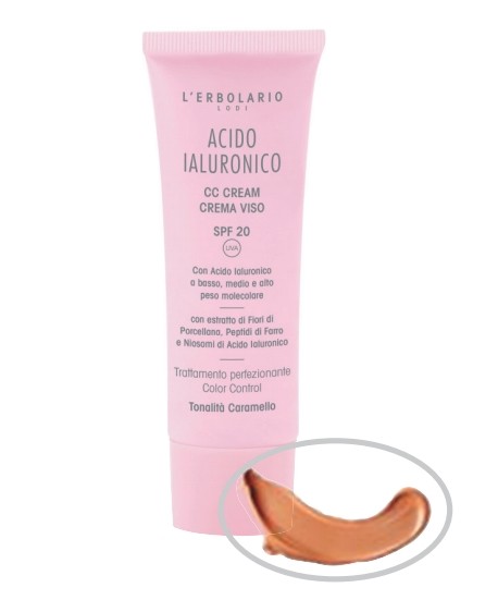 CC Cream Acido Ialuronico SPF20 Tonalità Caramello (medio-scura) 50ml L’Erbolario - immagine 2
