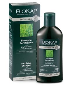 Shampoo Fortificante Certificato Biologico 200ml con Curcuma ed Equisteto Biokap