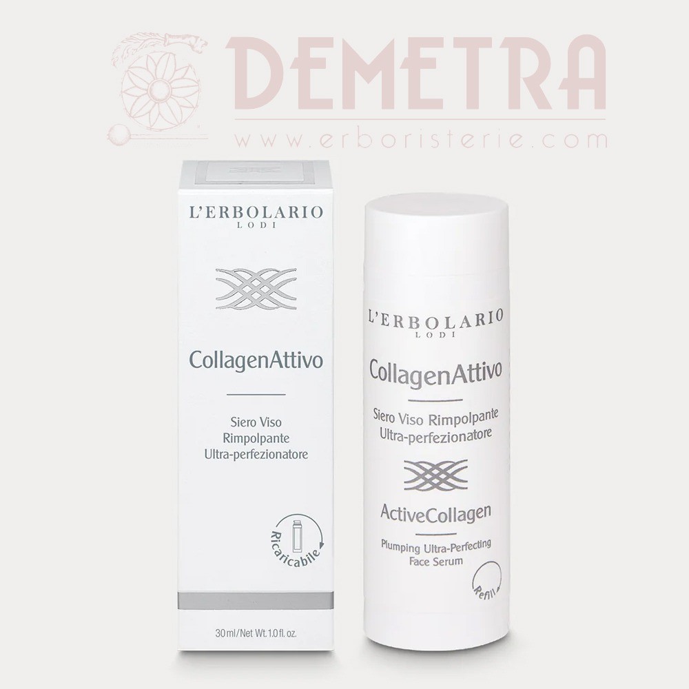 CollagenAttivo Ricarica Siero Viso Antiage Rimpolpante Ultra-perfezionatore con Collagene biomimetico Erbolario - immagine 2