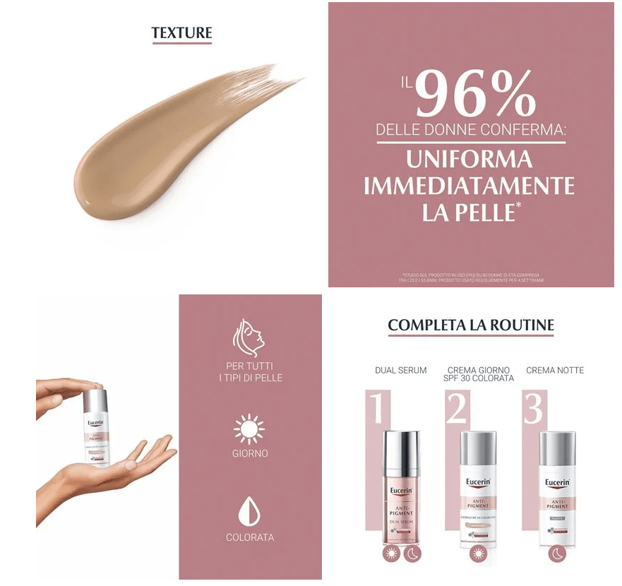 Eucerin Anti Pigment Giorno Spf 30 Colorata Medium 50ml Anti Macchie - immagine 4