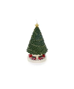 Nuvole Di Stoffa Candela Natalizia Albero Con Pacchetti 14Cm