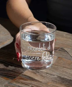 Simple Day Set 6 Bicchieri Acqua Cuore Ricordati di essere felice