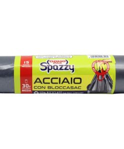Domopak Spazzy Acciaio con Manici 52 x 60 x 15