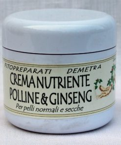 Crema viso nutriente al Polline e al Ginseng per pelle normale e disidratata 50ml in vasetto