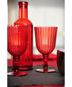 WD BOTTIGLIA COLORATA IN ACRILICO ROSSO